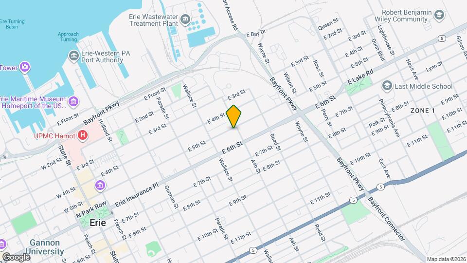 553 E 5th St Map and Location Details