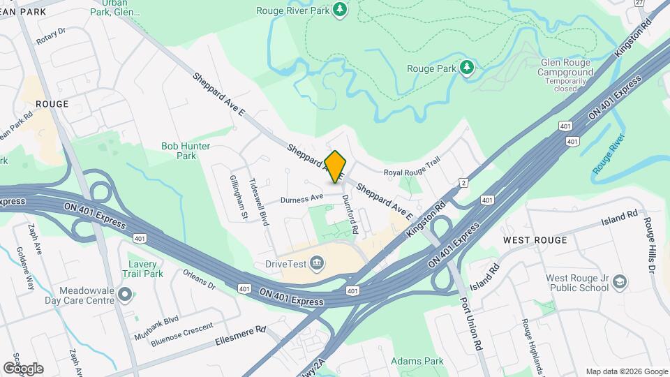 64 Durness Ave Map and Location Details