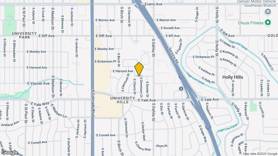 2555 S Dennison Ct Map and Location Details