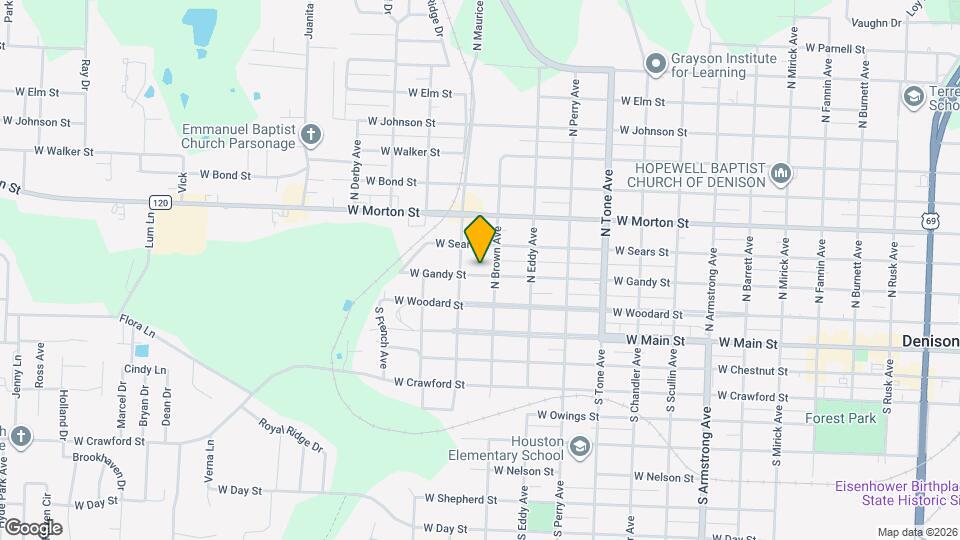 1411 W Gandy St Map and Location Details