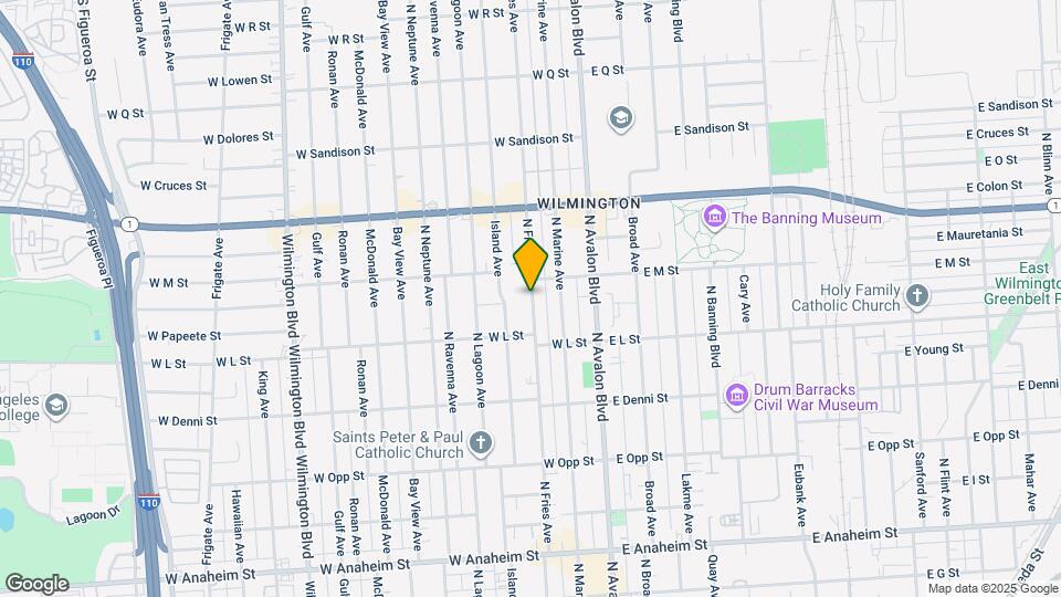 1256 N Fries Ave Map and Location Details