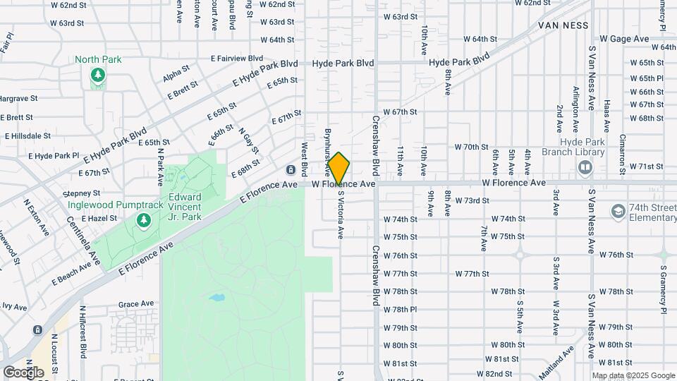 3504 W Florence Ave Mapa y Detalles de la Ubicación