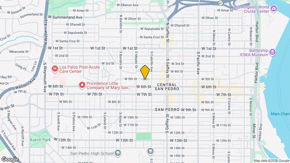 841 W 5th St Map and Location Details