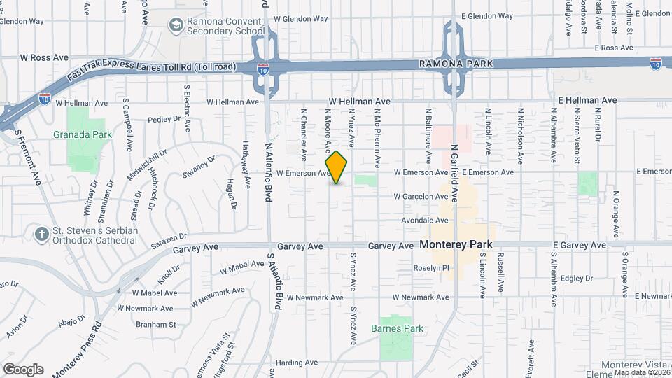 310 N Moore Ave Map and Location Details