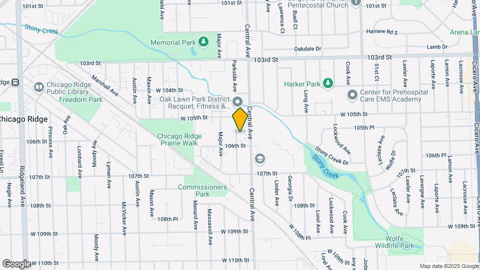 10533 Parkside Ave Map and Location Details