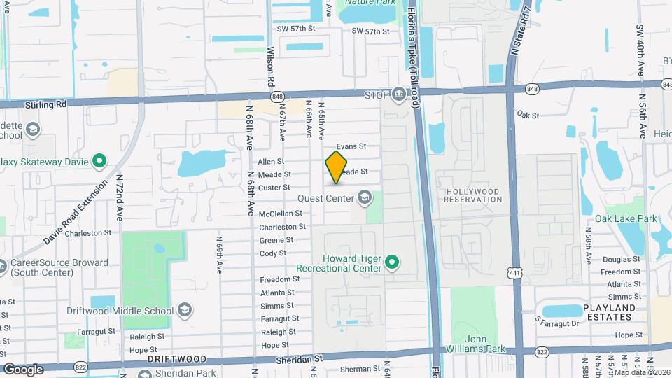 6456 Custer St Mapa y Detalles de la Ubicación