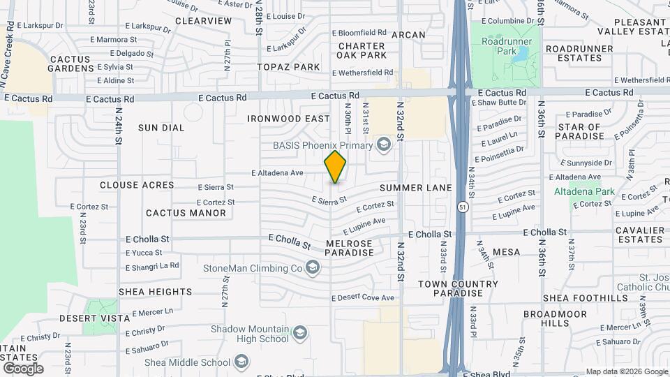 11621 N 30th St Map and Location Details