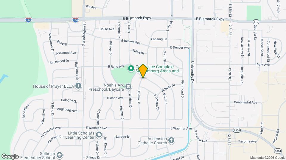 1400 S 3rd St Map and Location Details