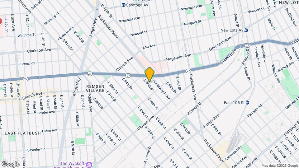 635 E 96th St Map and Location Details