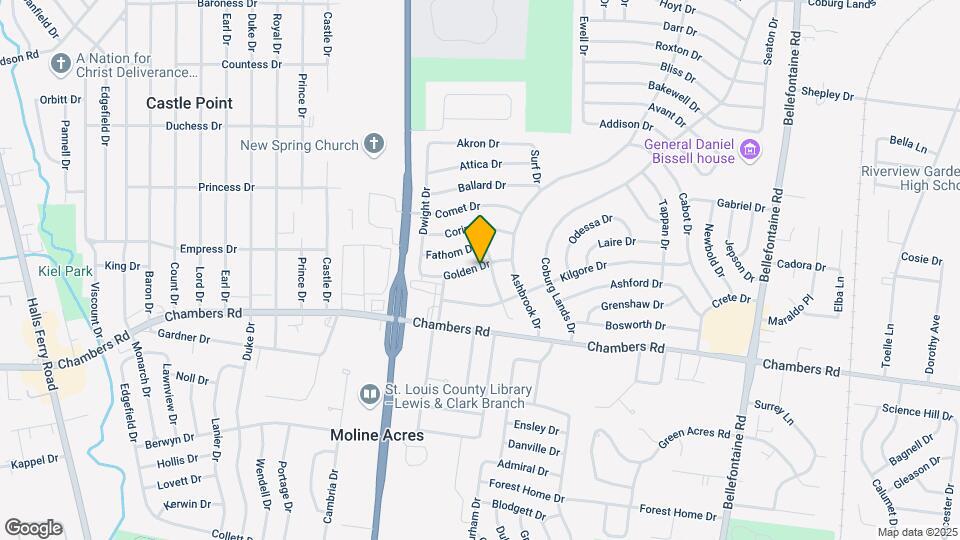 1424 Golden Dr Map and Location Details