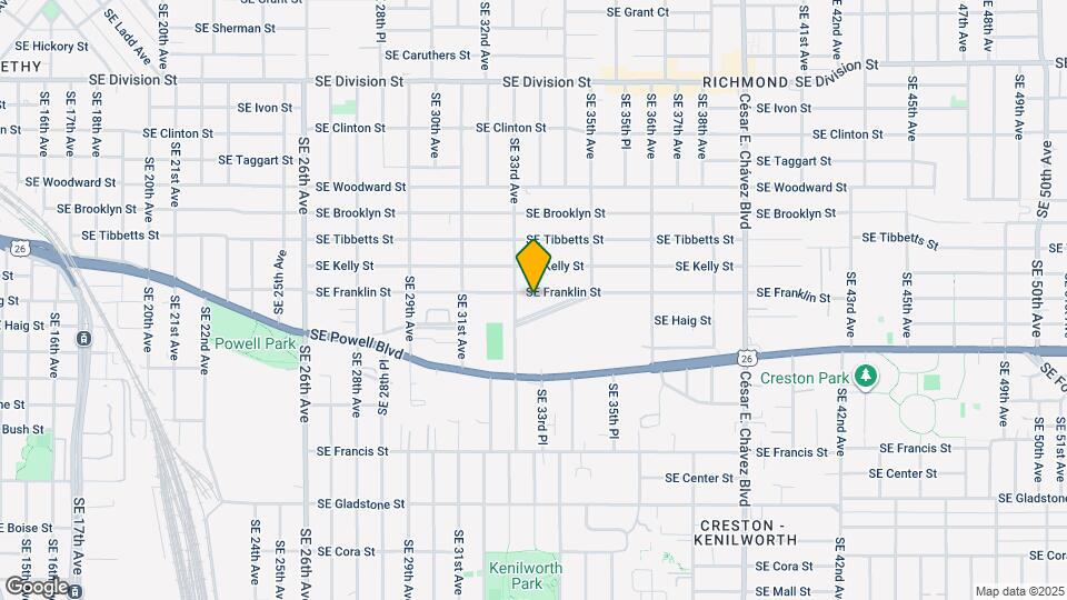 3330 SE Franklin St Map and Location Details