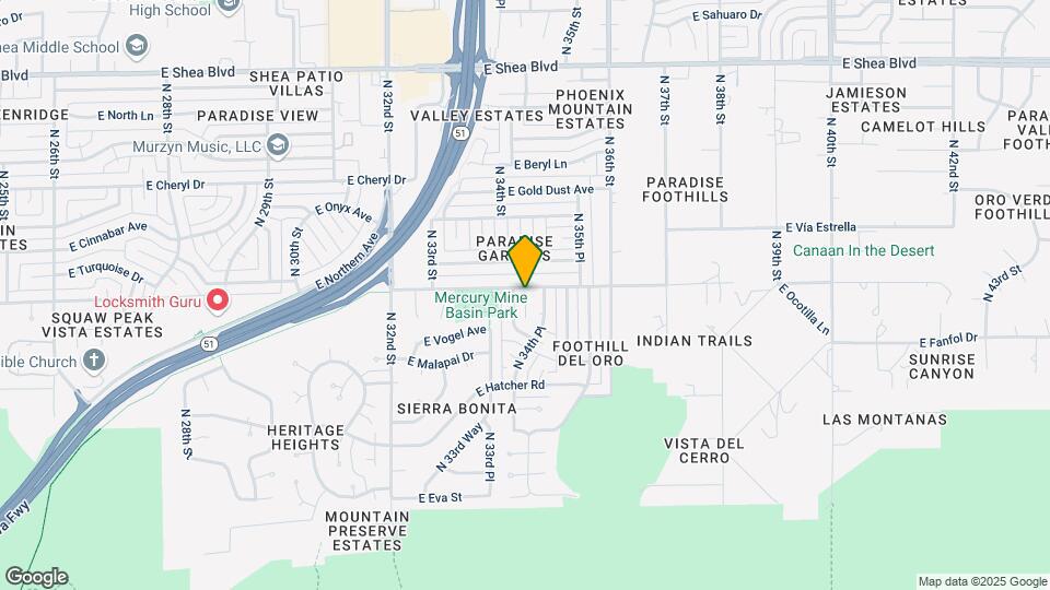 3409 E Mountain View Rd Map and Location Details