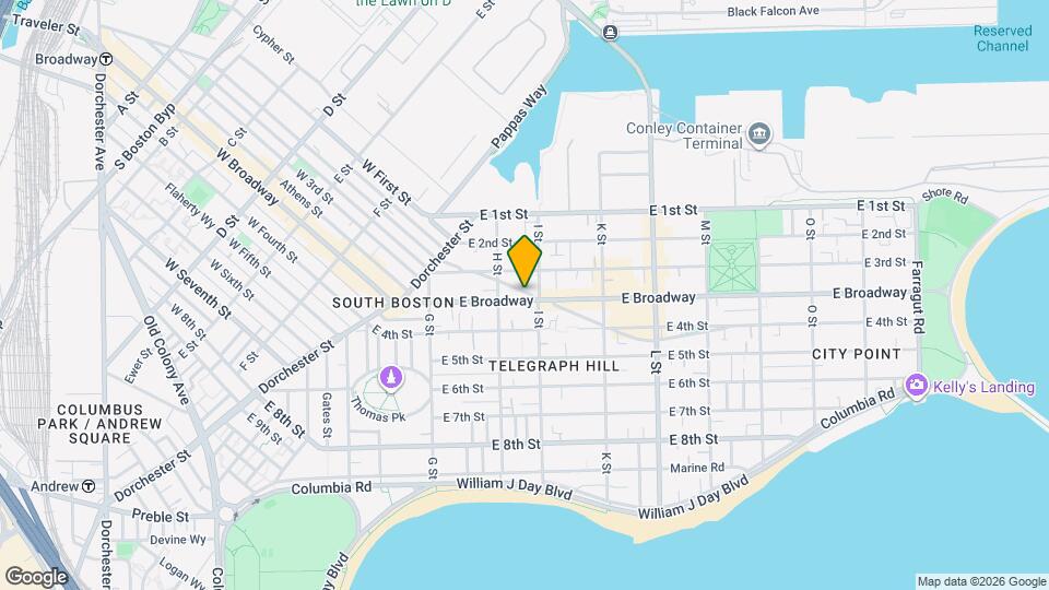 598 E Broadway, Unit Apt #2 Map and Location Details