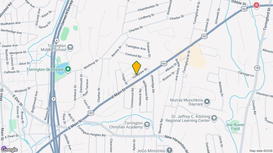 58 Yorkshire St Map and Location Details