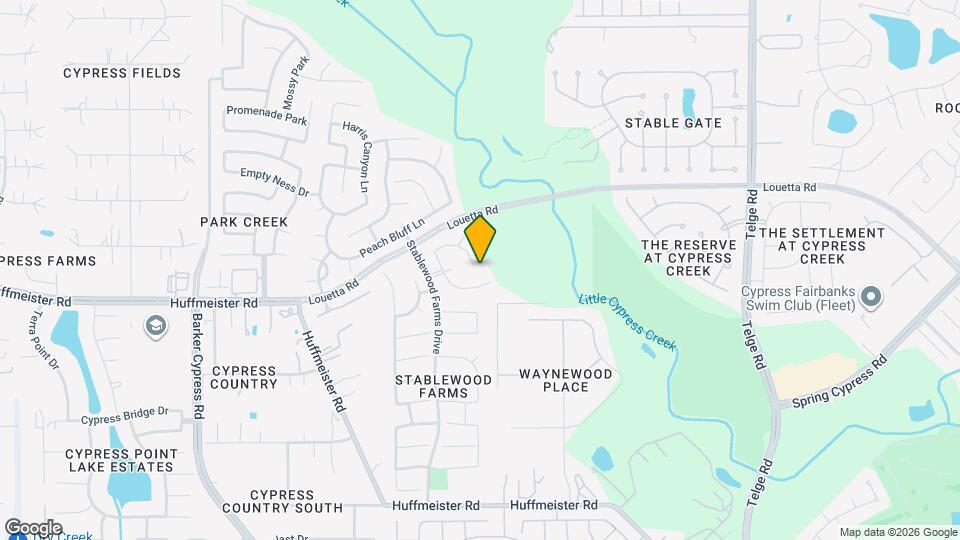 15906 Arapaho Bend Ln Map and Location Details