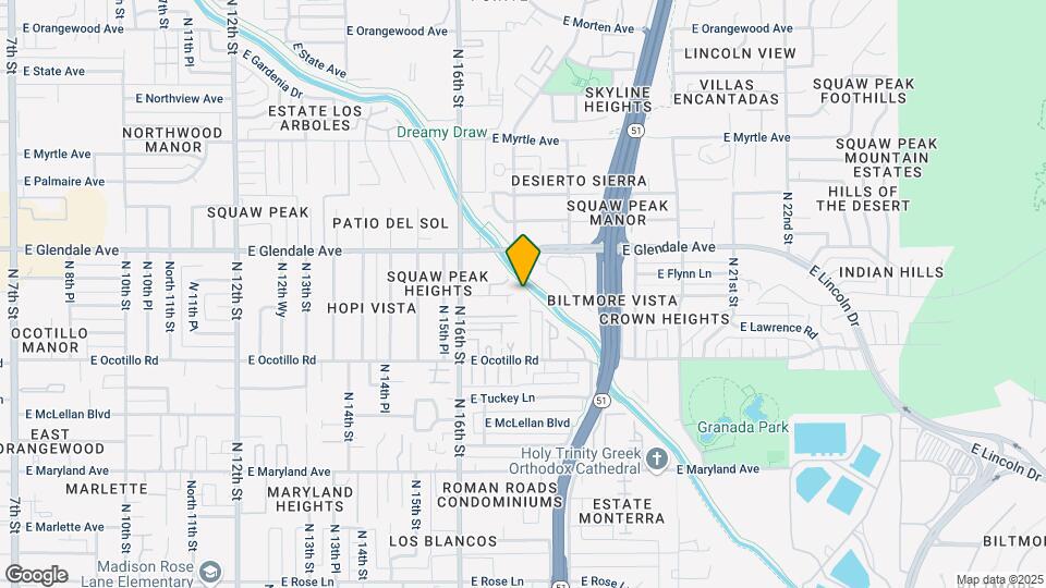1716 E Ocotillo Rd Map and Location Details