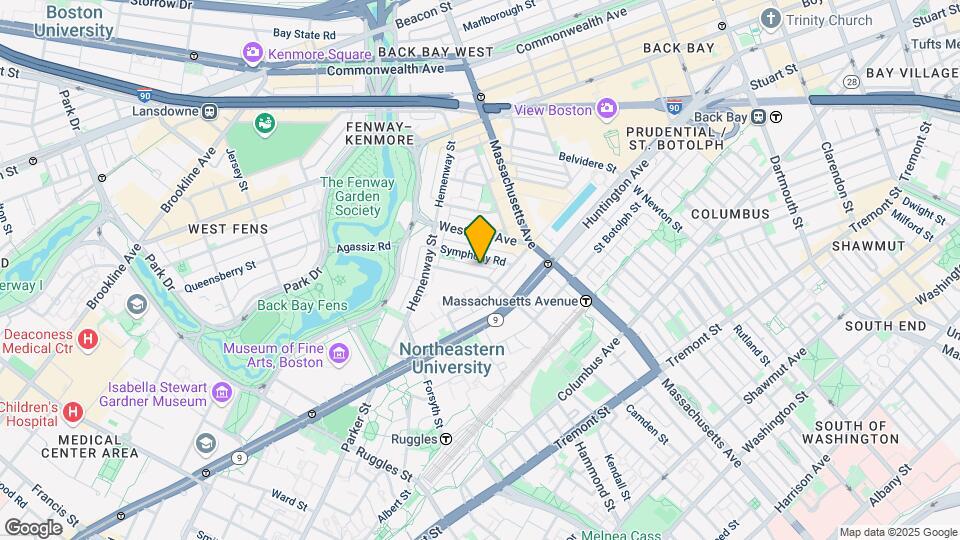 79 Gainsborough St, Unit 201 Map and Location Details