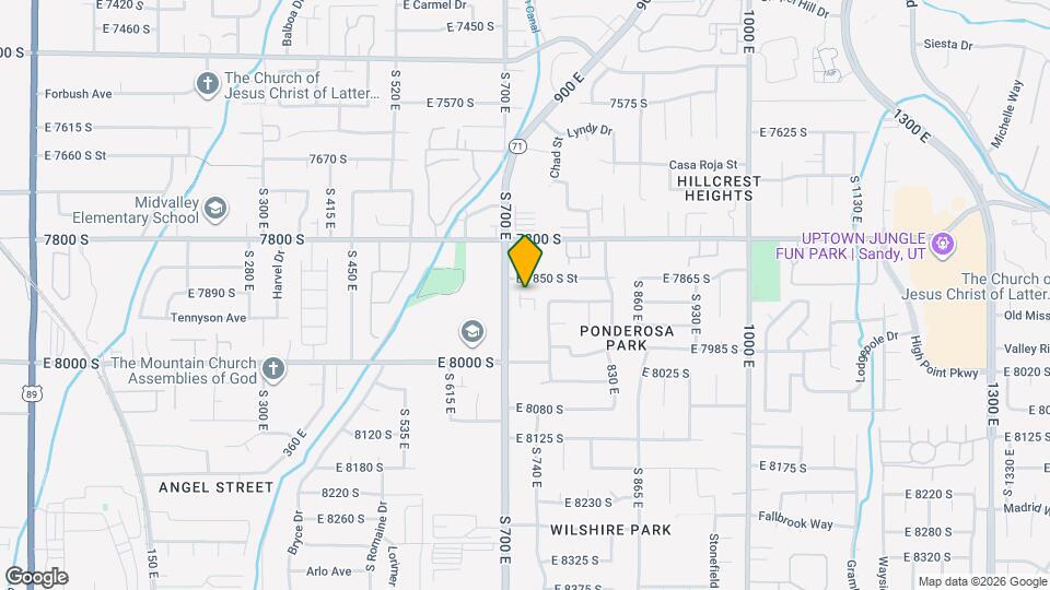 7869 S 700 E Map and Location Details