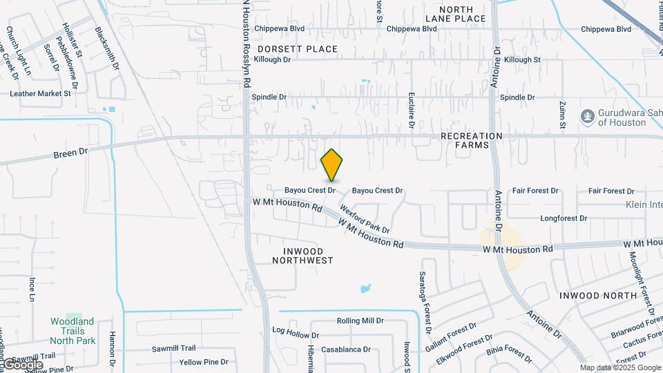 6722 Bayou Crest Dr Map and Location Details