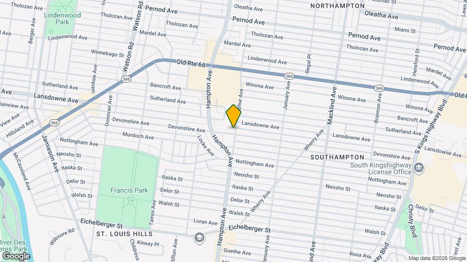 5803 Devonshire Ave Map and Location Details