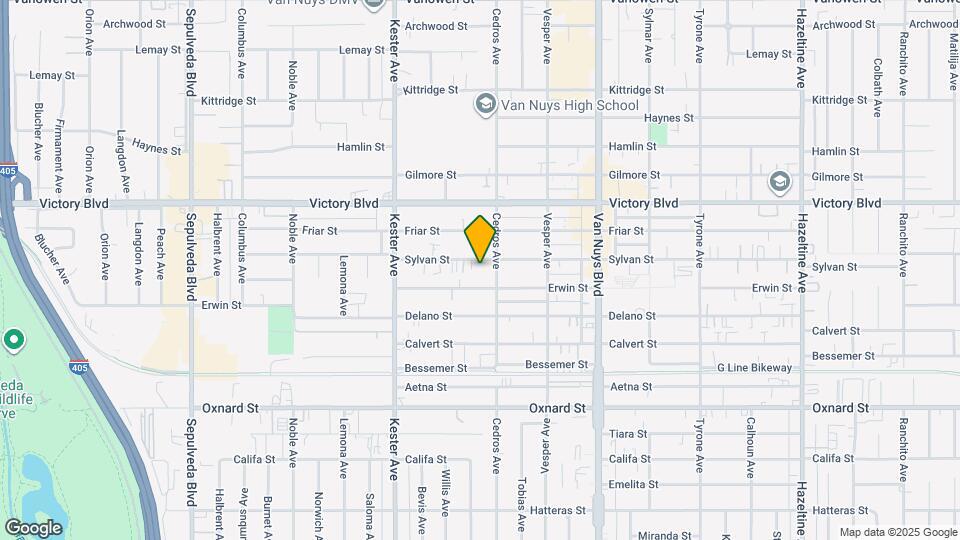 14718 Sylvan St Mapa y Detalles de la Ubicación