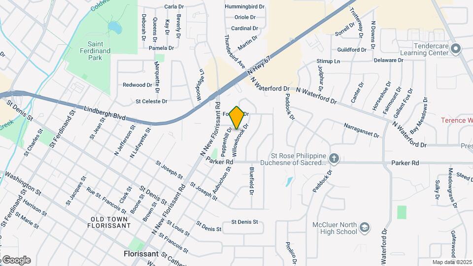 1405 Willowbrook Dr Map and Location Details