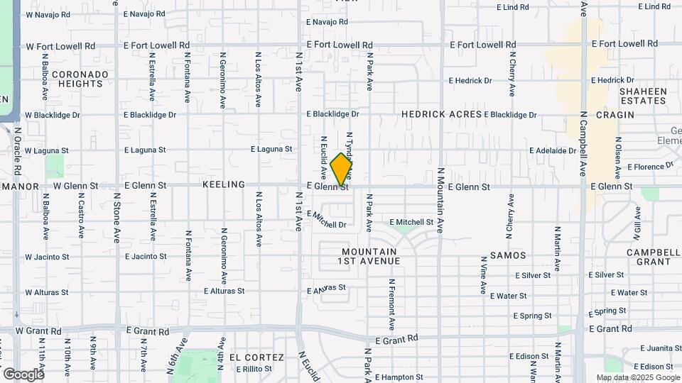 872 E Glenn St Map and Location Details