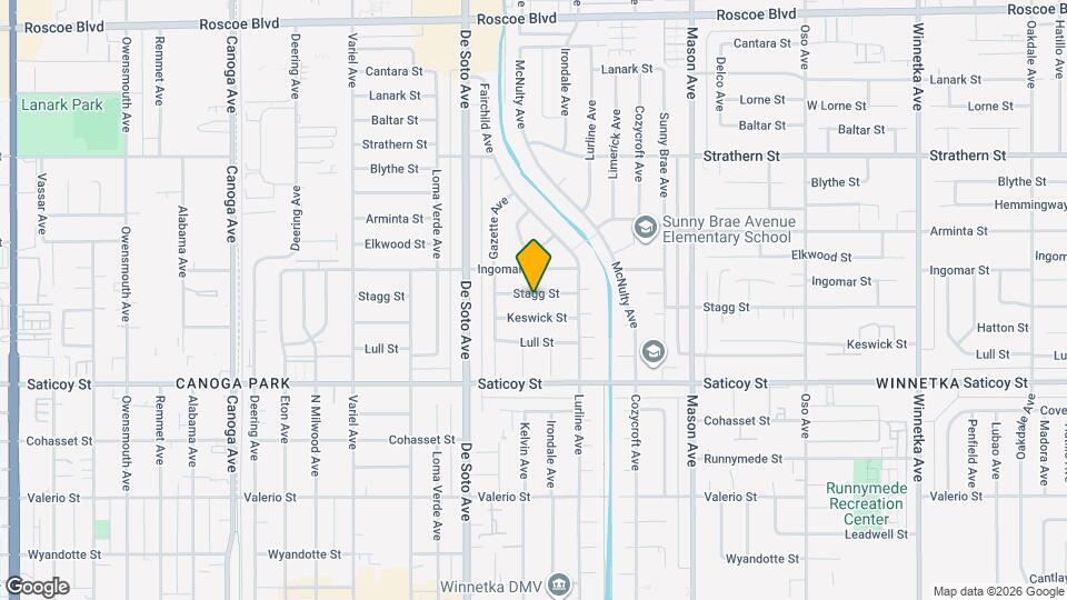 20748 Stagg St Map and Location Details