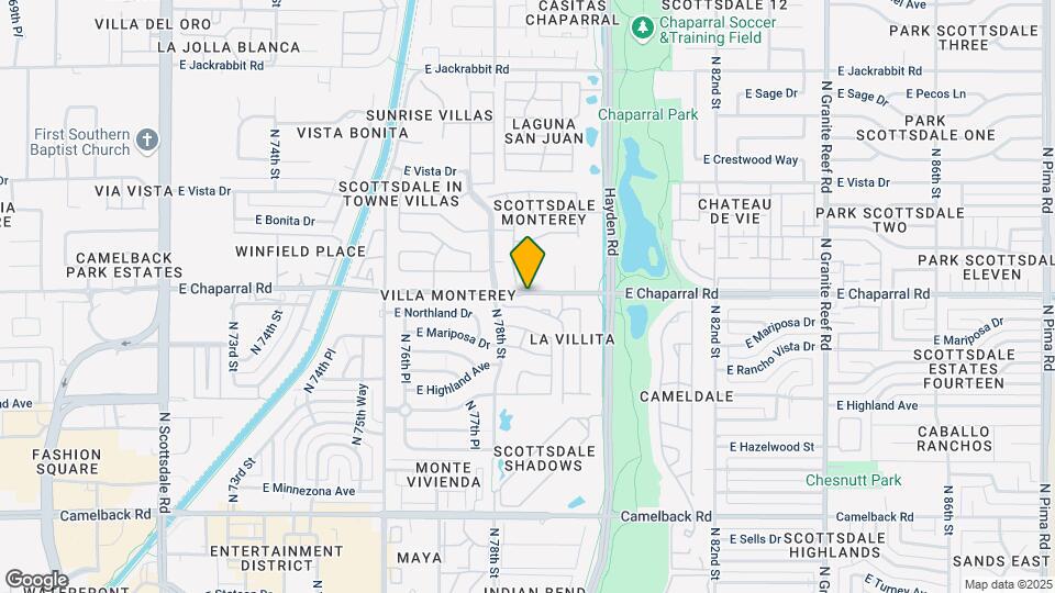 7955 E Chaparral Rd Map and Location Details