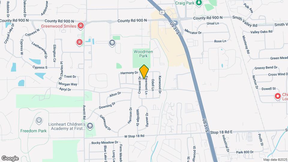 1234 Freemont Ln Map and Location Details