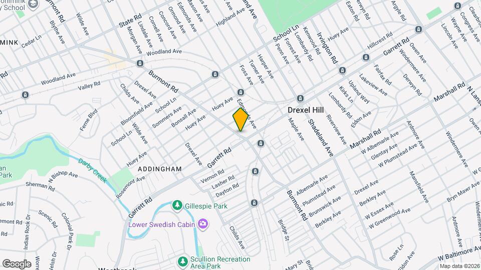 415 Burmont Rd Map and Location Details