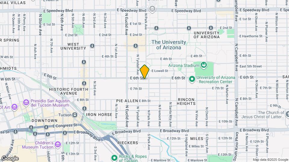 928 E 6th St Map and Location Details