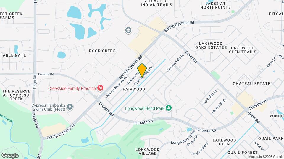 14423 Cypress Ridge Dr Map and Location Details