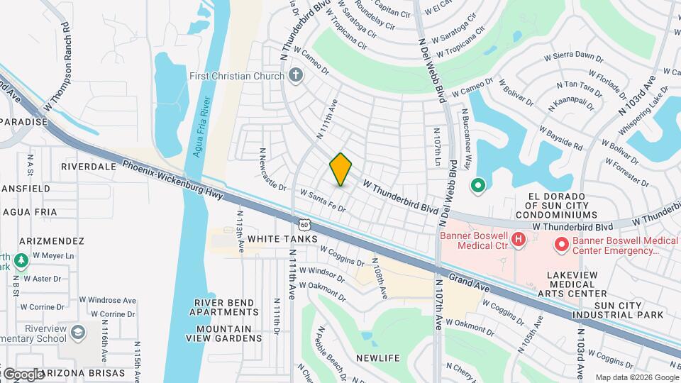10922 W Santa Fe Dr Mapa y Detalles de la Ubicación