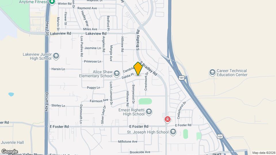 887 Redwood Ave Map and Location Details