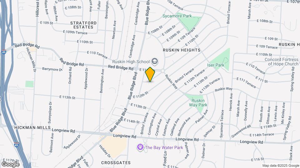 7107 E 111th Terrace Map and Location Details