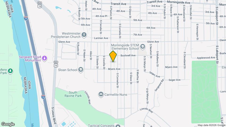 2628 S Paxton St Map and Location Details