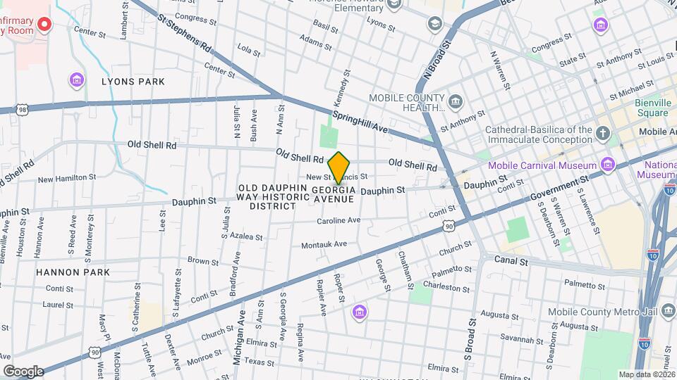 1112 Dauphin St Map and Location Details