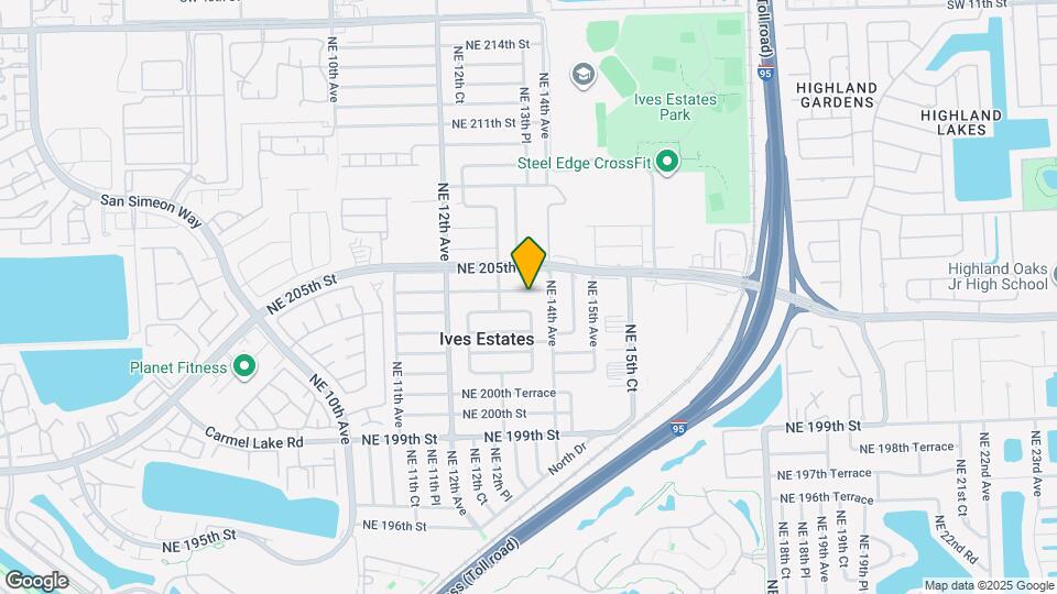 1340 NE 204th Terrace Map and Location Details