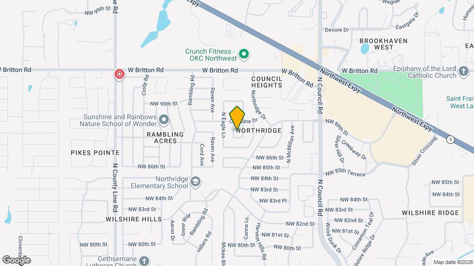 8904 N Davis Ave Map and Location Details