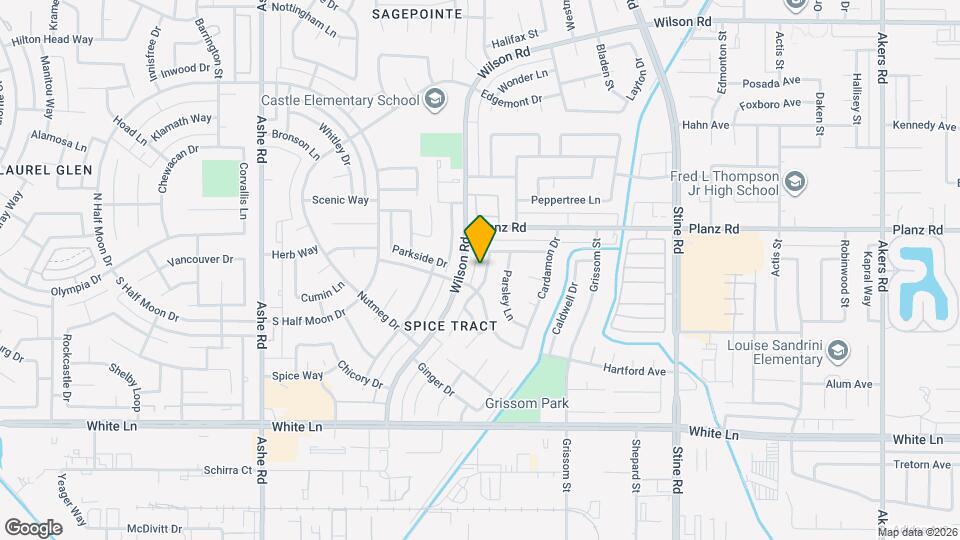 3413 Rosemary Ln Map and Location Details