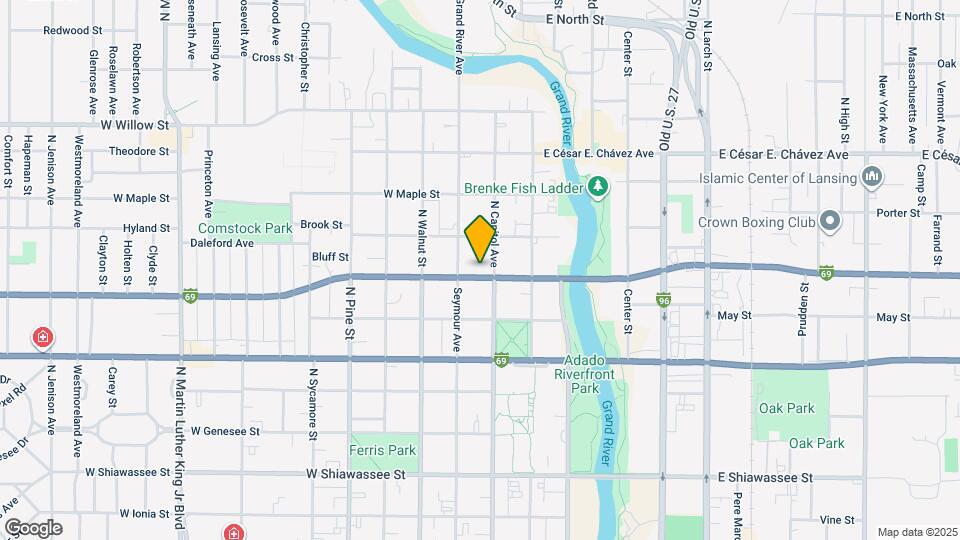 208 W Oakland Ave Map and Location Details