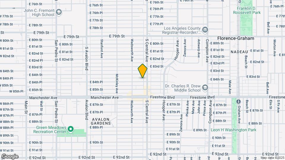 1019 E 84th Pl Map and Location Details