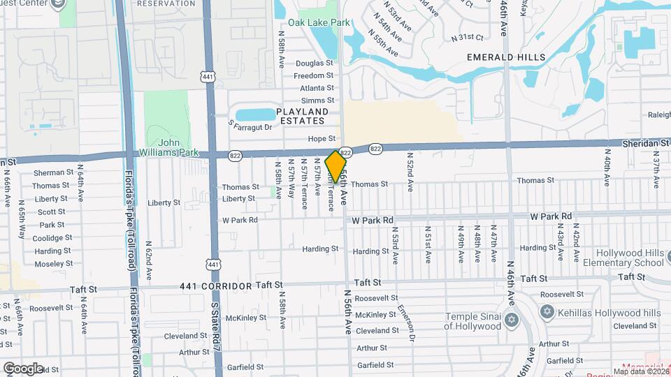 2281 N 56th Terrace Map and Location Details