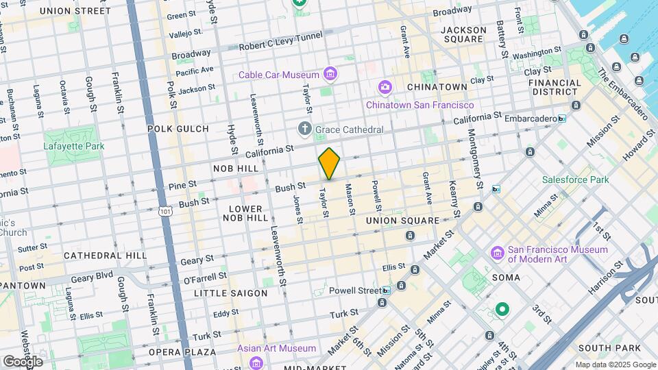 875 Bush St Map and Location Details
