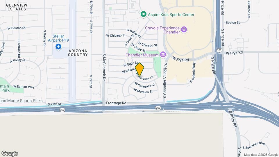 3643 W Fairview Ln Map and Location Details