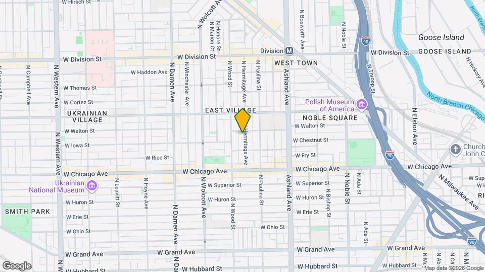876 N Hermitage Ave Map and Location Details