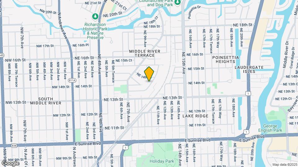 1401-1407 Holly Heights Dr Map and Location Details