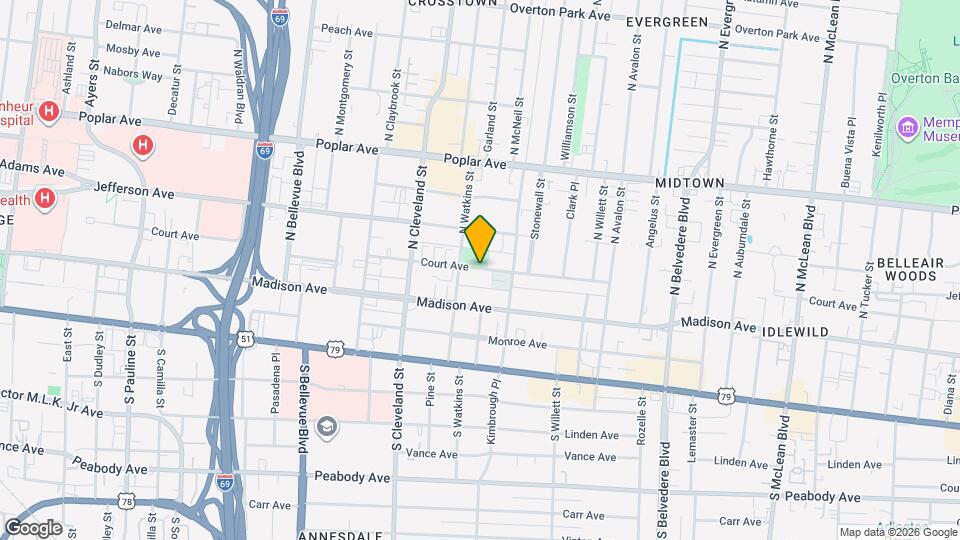1433 Court Ave Mapa y Detalles de la Ubicación