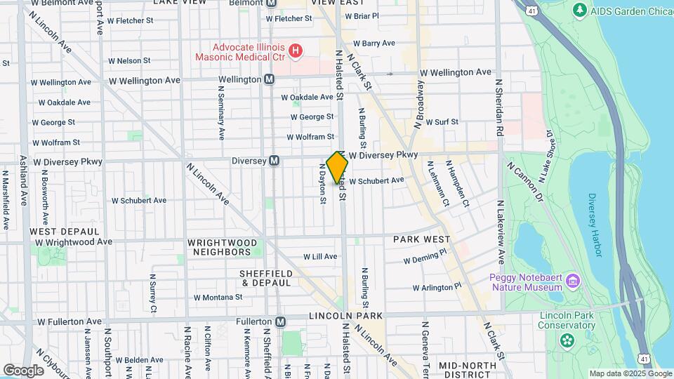 2672 N Halsted St, Unit 3W Map and Location Details